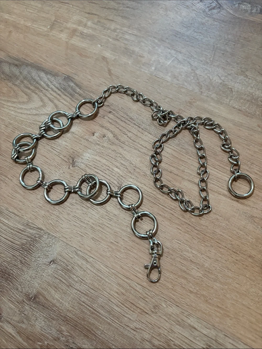 Vintage 90’s Silver Chain Link Waist Belt - Women's Accessory